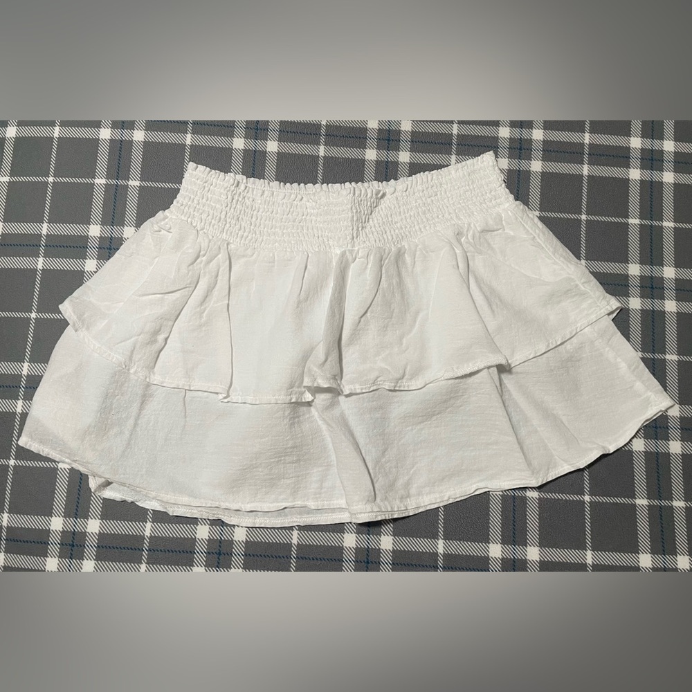 Wild Fable White Tiered Mini Skirt